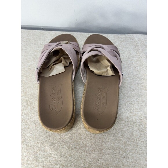 Skechers Women's Arch Fit Beverlee Comfort Wedge Sandals Pink  Size:10 - Picture 7 of 11